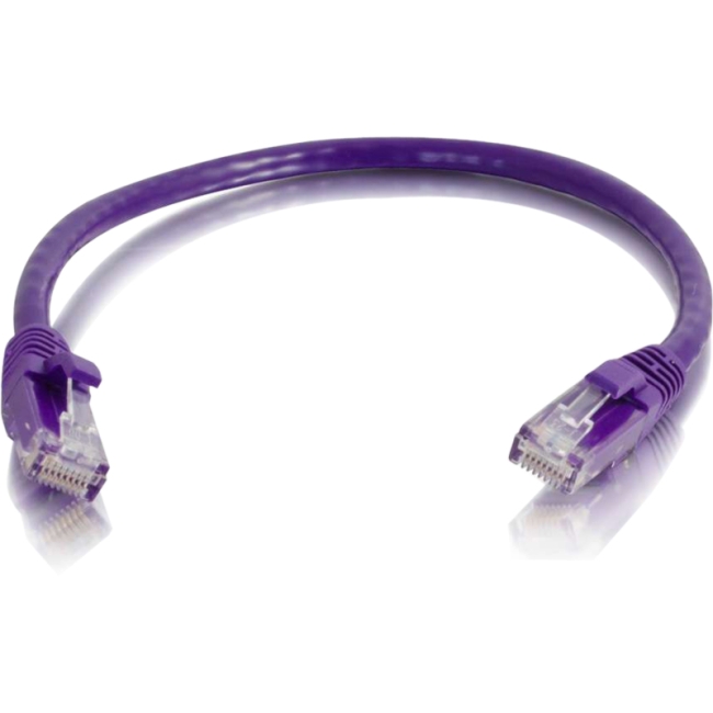 C2G 6in Cat5e Snagless Unshielded (UTP) Network Patch Cable - Purple 00938