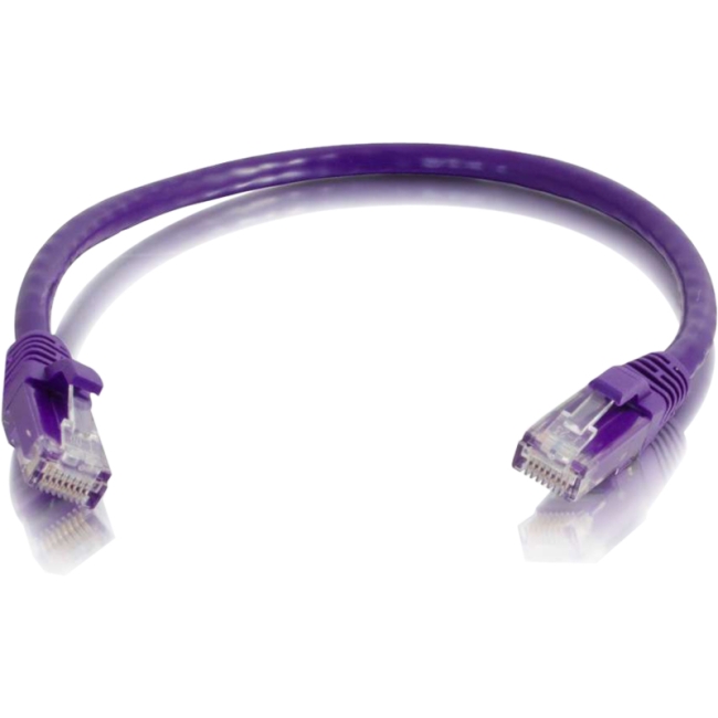 C2G 6in Cat6 Snagless Unshielded (UTP) Network Patch Cable - Purple 00958