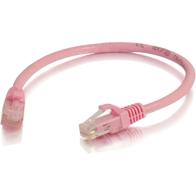 C2G 6in Cat6 Snagless Unshielded (UTP) Network Patch Cable - Pink 00960