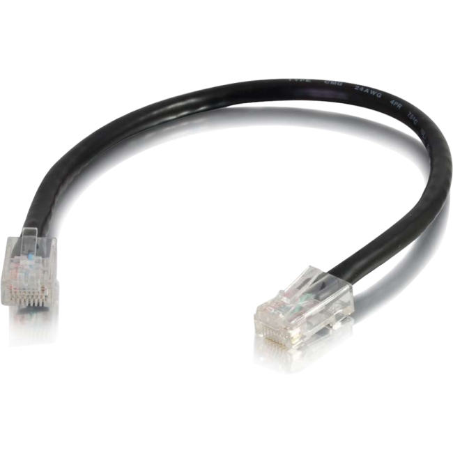 C2G 6in Cat6 Non-Booted Unshielded (UTP) Network Patch Cable - Black 00963