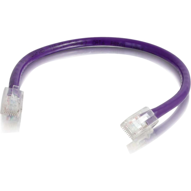 C2G 6in Cat6 Non-Booted Unshielded (UTP) Network Patch Cable - Purple 00968