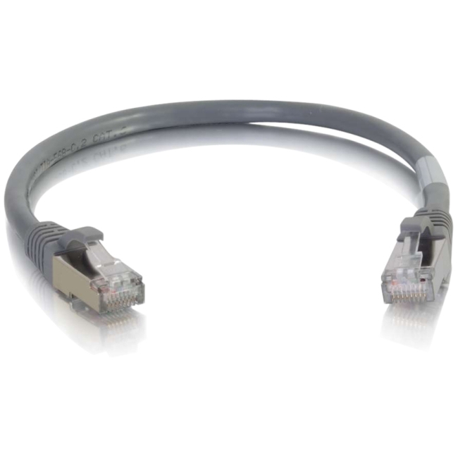 C2G 6in Cat6a Snagless Shielded (STP) Network Patch Cable - Gray 00971