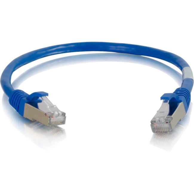 C2G 6in Cat6a Snagless Shielded (STP) Network Patch Cable - Blue 00973