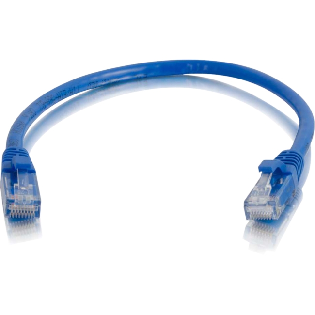 C2G 6in Cat6a Snagless Unshielded (UTP) Network Patch Cable - Blue 00974