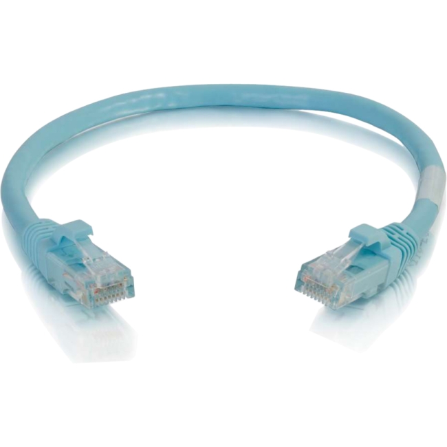 C2G 6in Cat6a Snagless Unshielded (UTP) Network Patch Cable - Aqua 00978