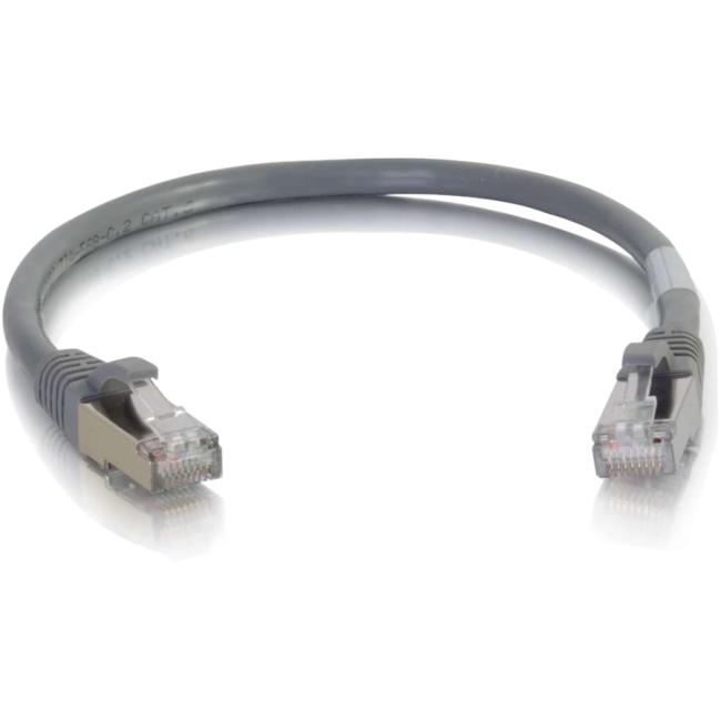C2G 6in Cat6 Snagless Shielded (STP) Network Patch Cable - Gray 00979