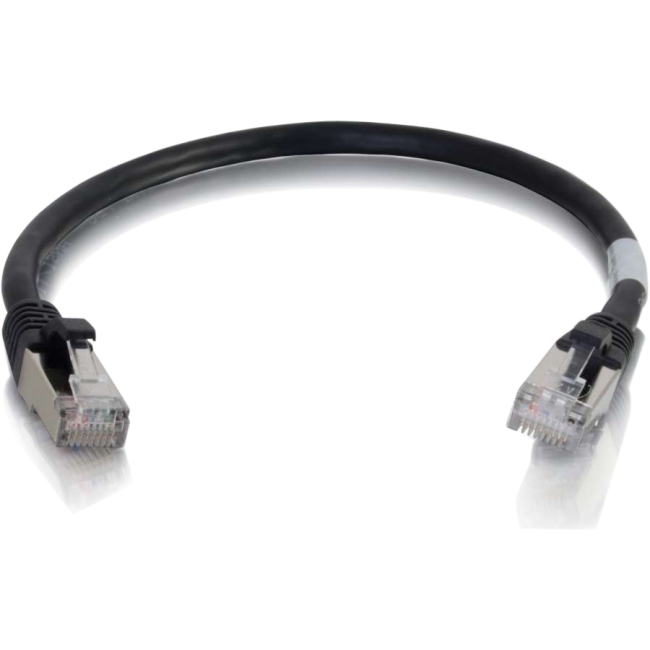 C2G 6in Cat6 Snagless Shielded (STP) Network Patch Cable - Black 00981
