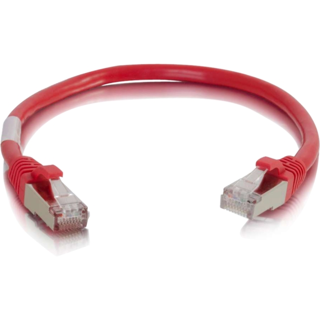 C2G 6in Cat6 Snagless Shielded (STP) Network Patch Cable - Red 00983