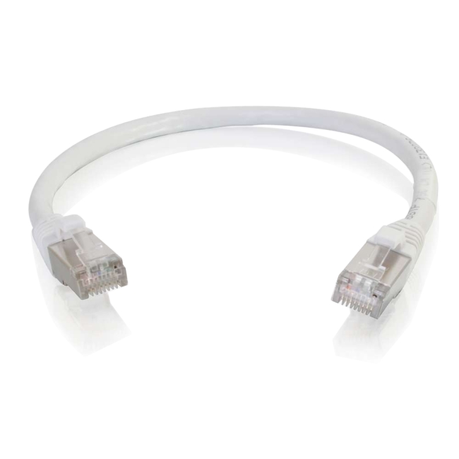 C2G 6in Cat6 Snagless Shielded (STP) Network Patch Cable - White 00987