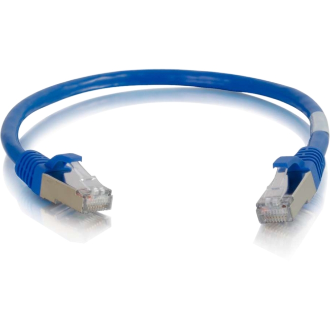 C2G 6in Cat6 Snagless Shielded (STP) Network Patch Cable - Blue 00980