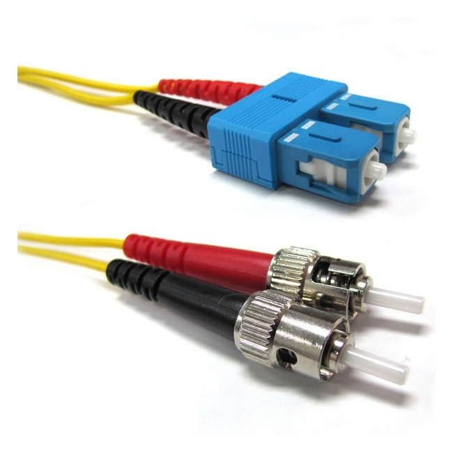 Weltron 3m ST/SC Single Mode 9/125M Yellow Fiber Patch Cable 90-1001-3M