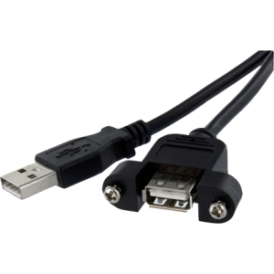 StarTech.com 3 ft Panel Mount USB Cable A to A - F/M USBPNLAFAM3