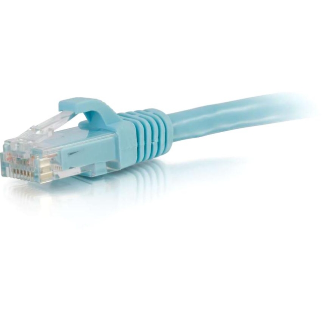 C2G 1ft Cat6a Snagless Unshielded (UTP) Network Patch Cable - Aqua 00757