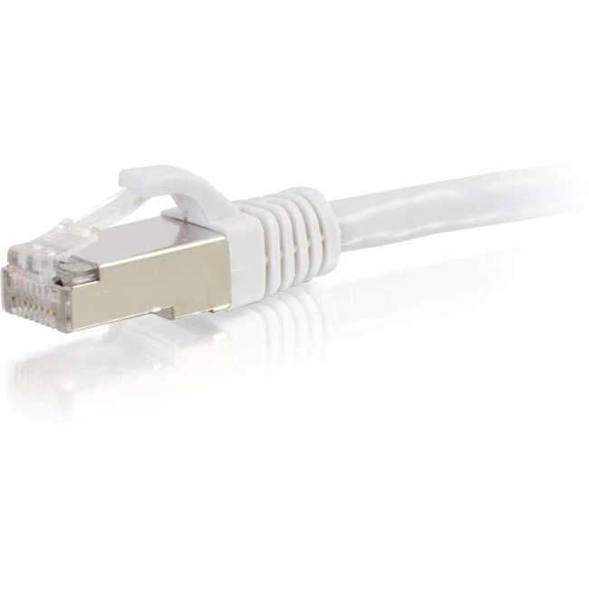 C2G 1ft Cat6 Snagless Shielded (STP) Network Patch Cable - White 00914