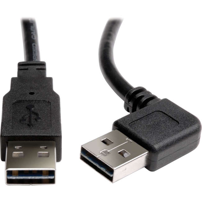 Tripp Lite Universal Reversible USB 2.0 Right Angle A-Male to A-Male Cable - 6ft UR020-006-RA