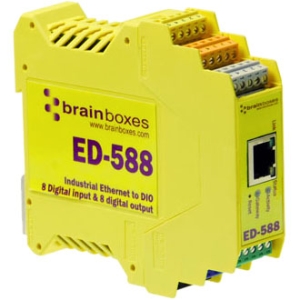 Brainboxes Ethernet to Digital IO 8 Inputs + 8 Outputs ED-588