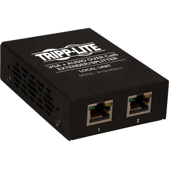 Tripp Lite VGA + Audio over Cat5 Extender 2-Port Transmitter B132-002A-2