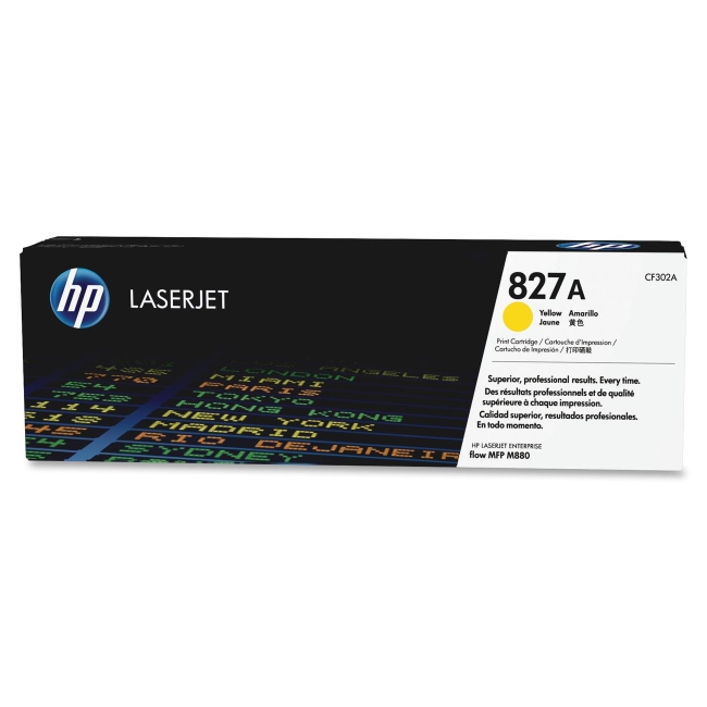 HP Yellow Original LaserJet Toner Cartridge CF302A 827A