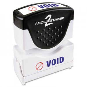 ACCUSTAMP2 Pre-Inked Shutter Stamp with Microban, Red/Blue, VOID, 1 5/8 x 1/2 COS035539 035539