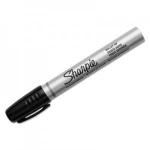 Sharpie Durable Metal Barrel Permanent Marker, Medium Bullet Tip, Black SAN1794229 1794229