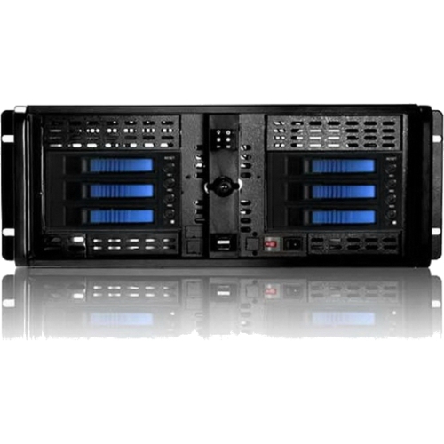 iStarUSA 4U Compact Stylish 6x3.5" Hotswap Server Chassis D406ND-B6BL D-406ND-B6SA