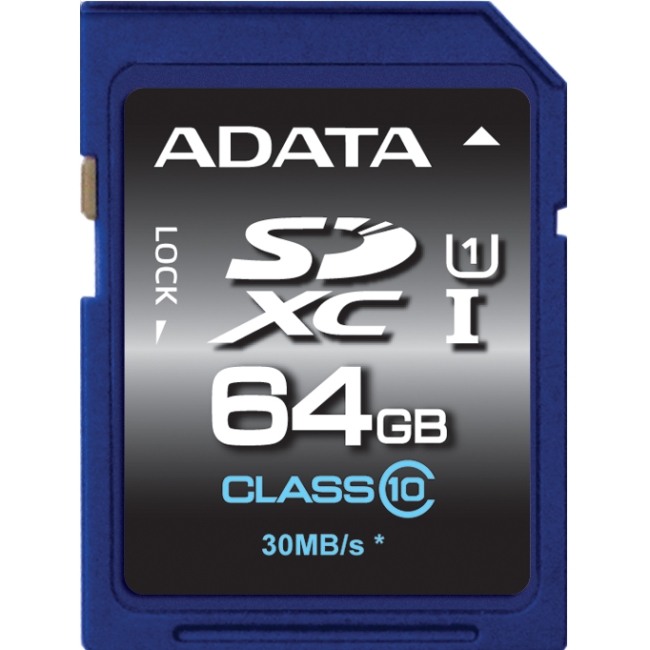 Adata 64GB Premier Secure Digital Extended Capacity (SDXC) Card - Class 10/UHS-I ASDX64GUICL10-R