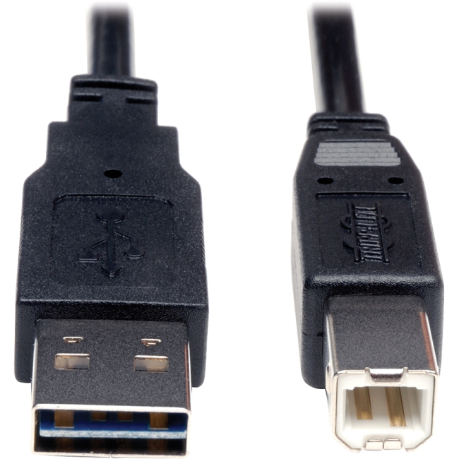 Tripp Lite Universal Reversible USB 2.0 A-Male to B-Male Device Cable - 3ft UR022-003