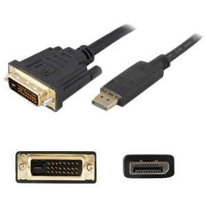 AddOn 6ft (1.8M) Displayport to DVI Converter Cable - Male to Male DISPLAYPORT2DVI6F