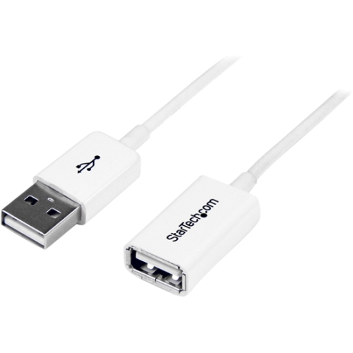 StarTech.com 1m White USB 2.0 Extension Cable A to A - M/F USBEXTPAA1MW