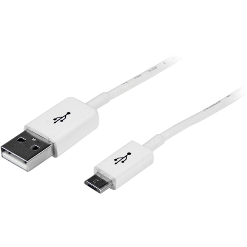 StarTech.com 2m White Micro USB Cable - A to Micro B USBPAUB2MW