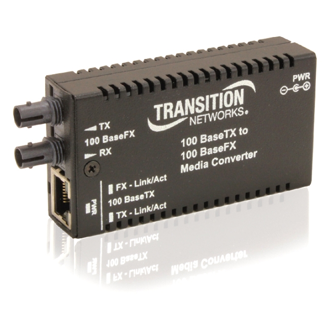 Transition Networks Mini Fast Ethernet Media Converter M/E-TX-FX-01-NA M/E-TX-FX-01