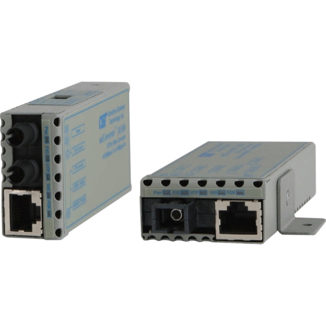 Omnitron miConverter 10/100 Plus ST Multimode 5km No Power Adapter Wide Temp 1120-0-0W 1120-0-x
