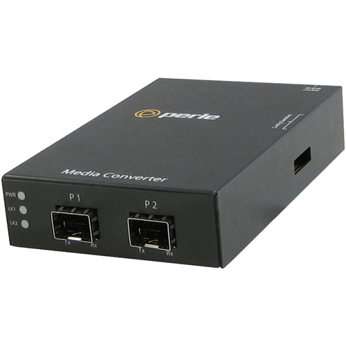 Perle Protocol Transparent Stand-Alone Media Converter with Dual SFP Slots 05060574 S-4GPT-DSFP