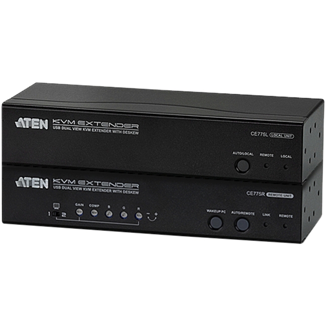 Aten USB Dual View KVM Extender with Deskew CE775