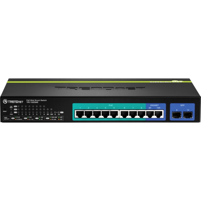 TRENDnet 10-Port Gigabit Web Smart PoE+ Switch TPE-1020WS