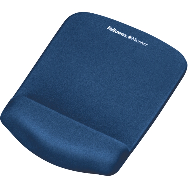 Fellowes PlushTouch Mouse Pad/Wrist Rest with FoamFusion Technology - Blue 9287301