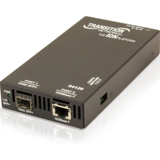 Transition Networks 10GBase-T Copper to Fiber Media Converter S4120-1048-NA S4120-1048