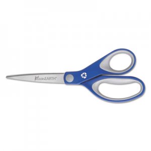 Westcott KleenEarth Soft Handle Scissors, 8" Long, 3.25" Cut Length, Blue/Gray Straight Handle ACM15554 15554