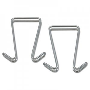 Alera Double Sided Partition Garment Hook, Silver, Steel, 2/PK ALECH2SR