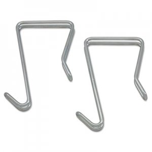 Alera Single Sided Partition Garment Hook, Silver, Steel, 2/PK ALECH1SR