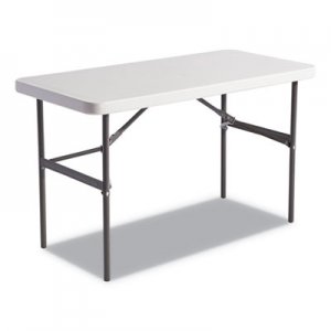 Alera Banquet Folding Table, Rectangular, Radius Edge, 48 x 24 x 29, Platinum/Charcoal ALE65603 65603