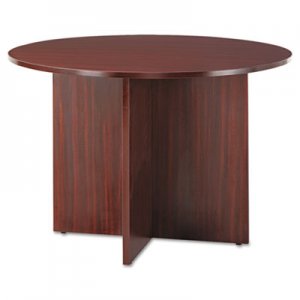 Alera Valencia Round Conference Table w/Legs, 29 1/2h x 42 dia., Mahogany ALEVA7142MY