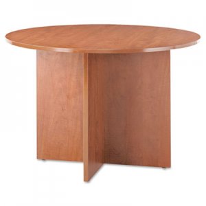 Alera Valencia Round Conference Table w/Legs, 29 1/2h x 42 dia., Medium Cherry ALEVA7142MC