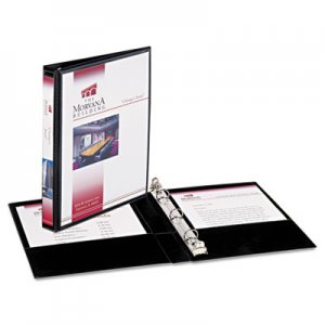 Avery Mini Size Durable View Binder with Round Rings, 3 Rings, 0.5" Capacity, 8.5 x 5.5, Black