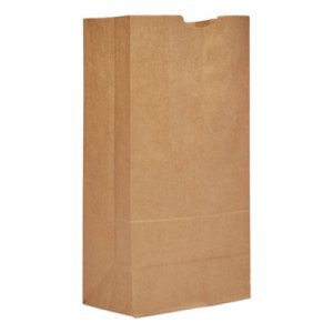 Genpak Grocery Paper Bags, 57 lbs Capacity, #20, 8.25"w x 5.94"d x 16.13"h, Kraft