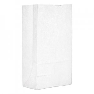 Genpak Grocery Paper Bags, 40 lbs Capacity, #12, 7.06"w x 4.5"d x 13.75"h, White