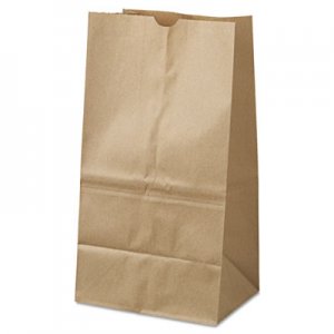 Genpak Grocery Paper Bags, 40 lbs Capacity, #25 Squat, 8.25"w x 6.13"d x 15.88"h