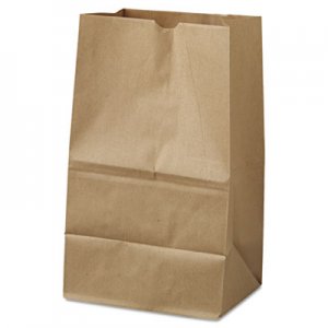 Genpak Grocery Paper Bags, 40 lbs Capacity, #20 Squat, 8.25"w x 5.94"d x 13.38"h