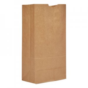 Genpak Grocery Paper Bags, 20 lbs Capacity, #20, 8.25"w x 5.94"d x 16.13"h, Kraft