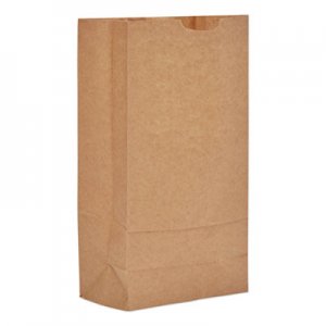 Genpak Grocery Paper Bags, 35 lbs Capacity, #10, 6.31"w x 4.19"d x 13.38"h, Kraft